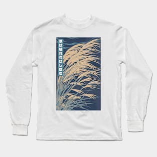 Japanese Reeds Blowing in the Wind | Seneh Design Co. Long Sleeve T-Shirt